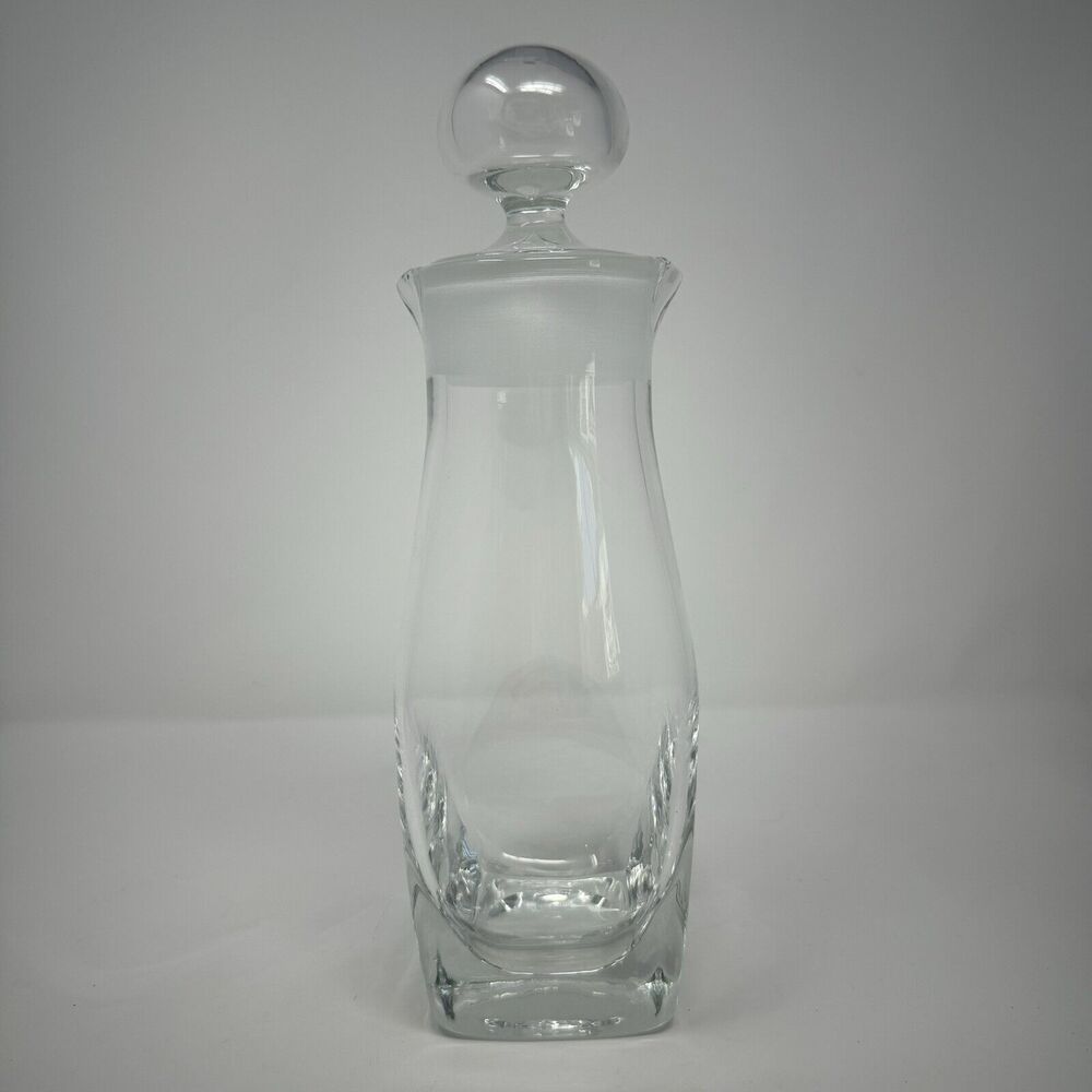 Vintage Art Glass Decanter by Jacob E. Bang for Holmegaard, Denmark Double Spout